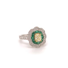 0.52 Carat Fancy Yellow Diamond Ring