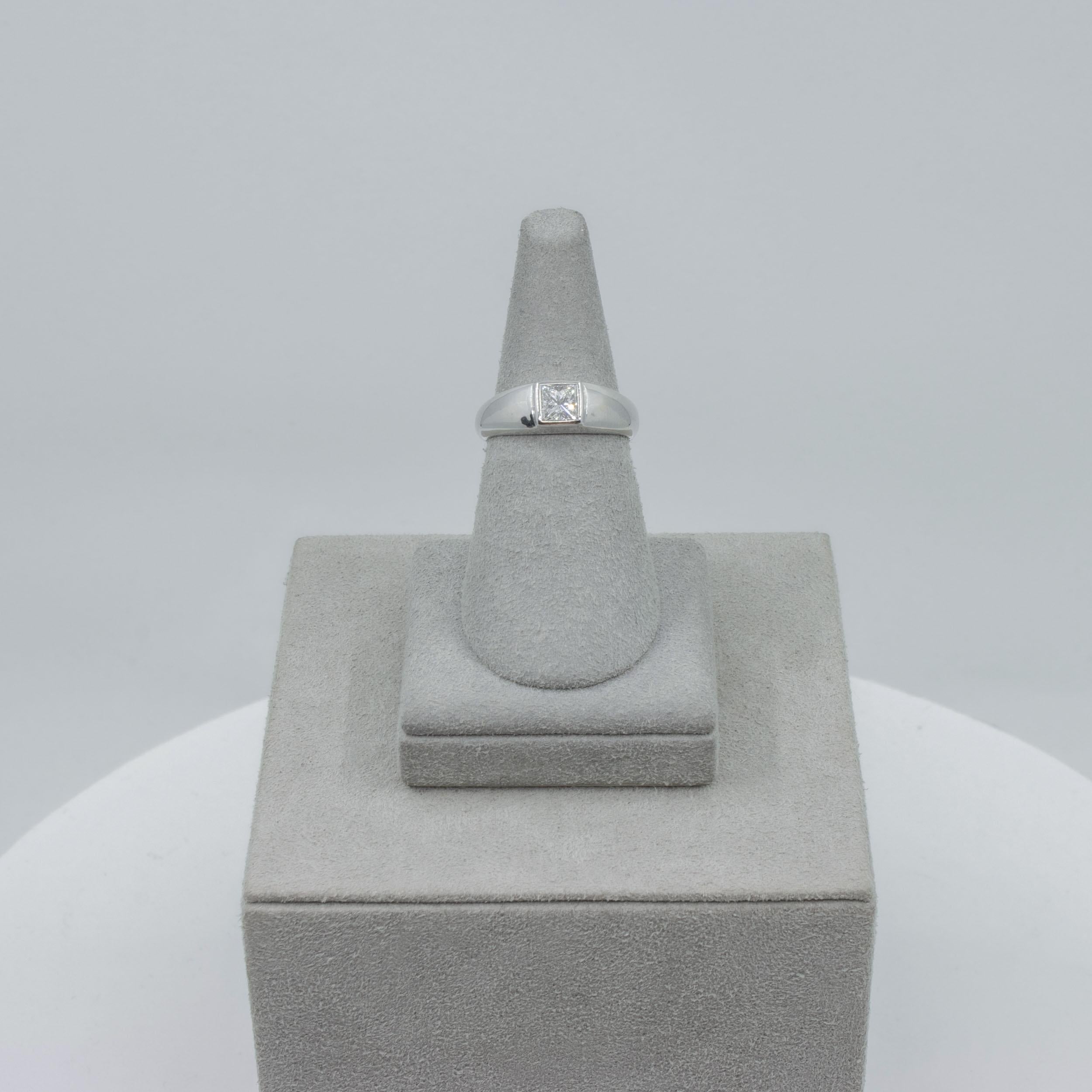 Roman Malakov 0.52 Carats Princess Cut Diamond Solitaire Engagement Ring For Sale 1
