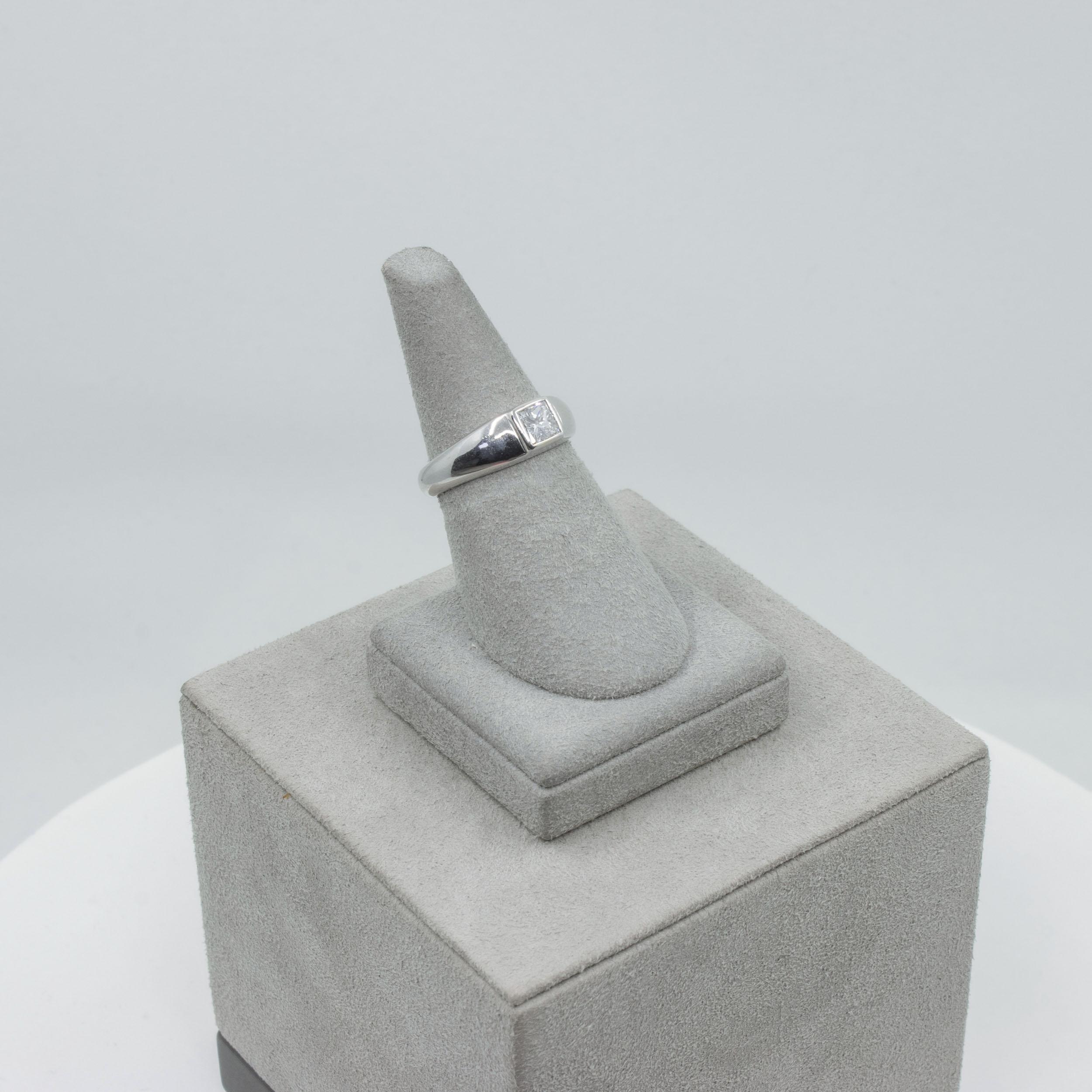 Roman Malakov 0.52 Carats Princess Cut Diamond Solitaire Engagement Ring For Sale 3