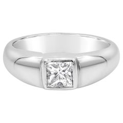 Roman Malakov 0.52 Carats Princess Cut Diamond Solitaire Engagement Ring
