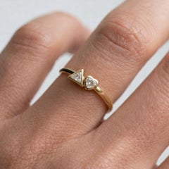 0.52 Carat SI/H Diamond Toi et Moi Two Stone Ring 14 Karat Yellow Gold