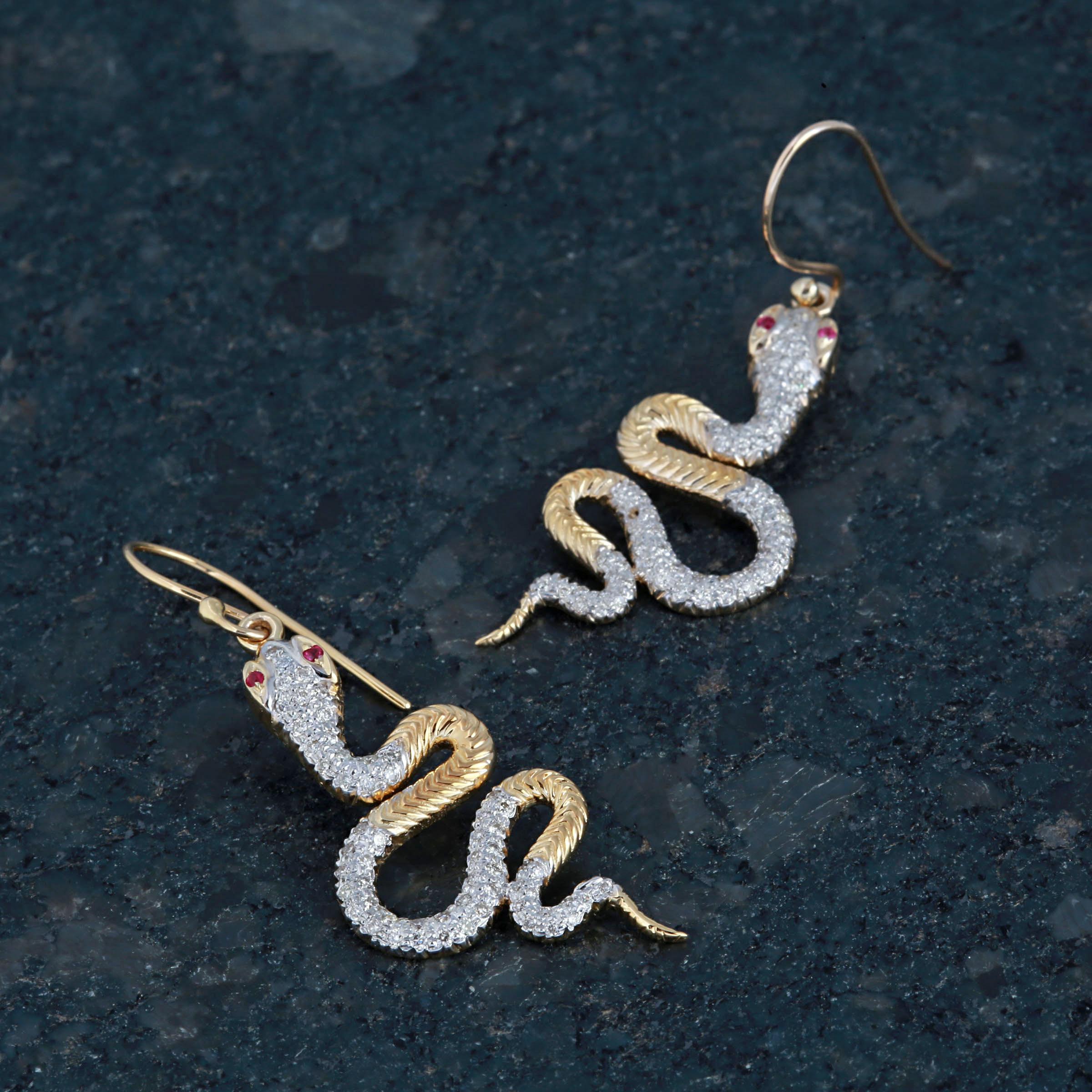 snake shape earrings