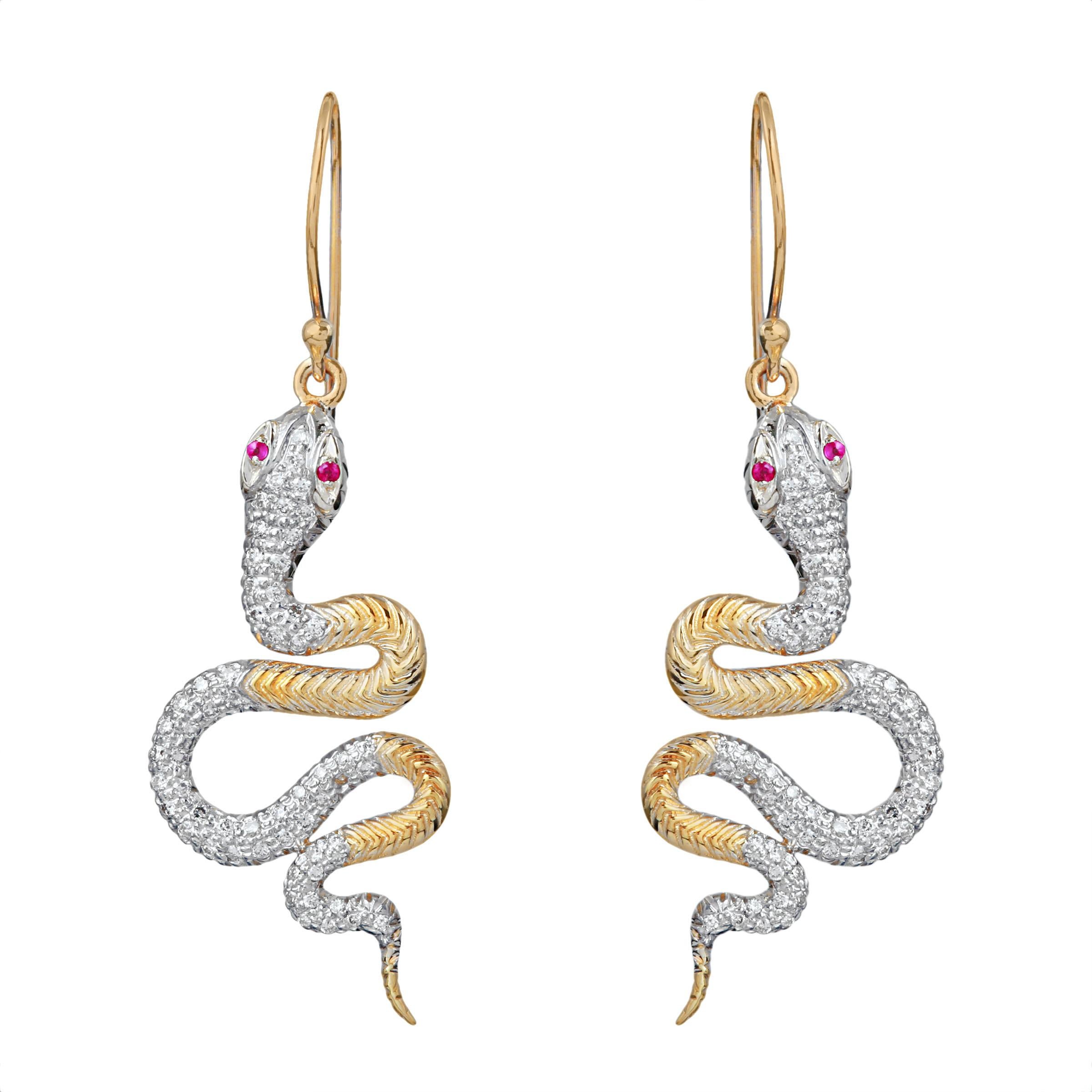 snake shaped earrings