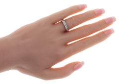 0.52 Carat Baguette Diamonds 18 Karat White Gold Wedding Band Ring