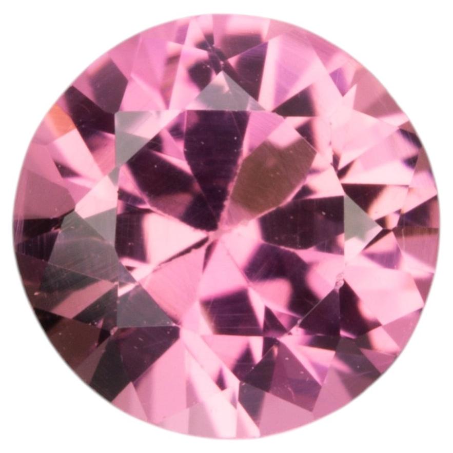 0,52 ct, Facettierter runder rosa Turmalin