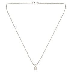 Collana a catena con diamanti taglio Brilliante 0,52 CTW in oro bianco massiccio 14k Gioielli di pregio