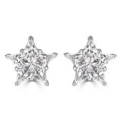 0.52ct Mosaic Diamond Star Stud Earrings