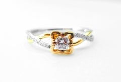 0,52 Karat natürliche Diamanten in der Farbe „Fancy Light Pink“, Argyle-Verlobungsring, GIA, 18 Karat, VS