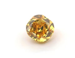 0.52ct Yellow Diamond - Natural Loose Fancy Deep Orange Yellow Color GIA VS2