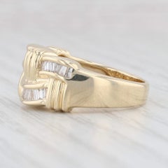 0.52ctw Diamond Basket Weave Ring 14k Yellow Gold Size 7