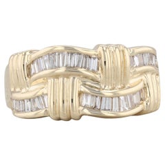 0.52ctw Diamond Basket Weave Ring 14k Yellow Gold Size 7