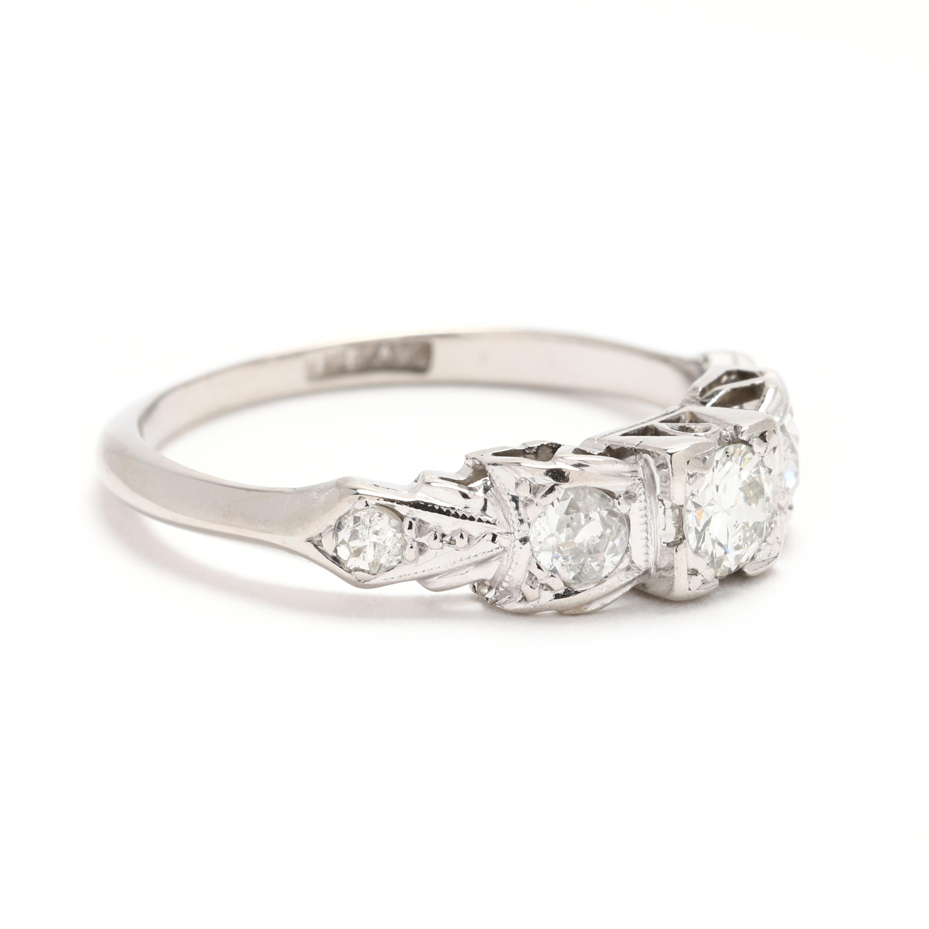 Celebrate your love with this exquisite 0.52ctw diamond engagement ring, crafted in luxurious platinum. This size 6 ring features a brilliant diamond centerpiece accented with sparkling side stones, offering a classic and timeless design that