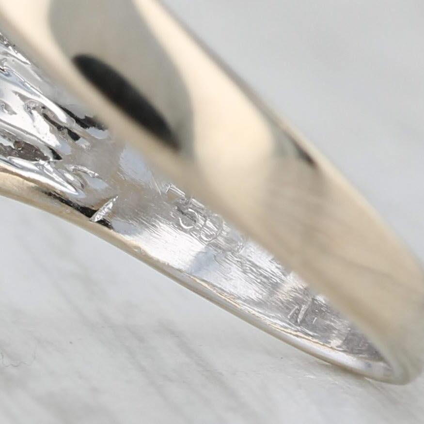 Anello bypass con stelle cadenti di diamante da 0,52 carati in oro bianco 18 carati misura 10 Cocktail in vendita 3