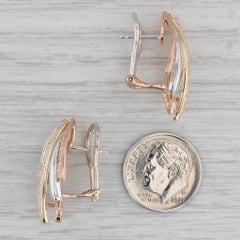 0.52ctw Diamond Waterfall Drop Earrings 14k Yellow White Rose Gold Omega Backs