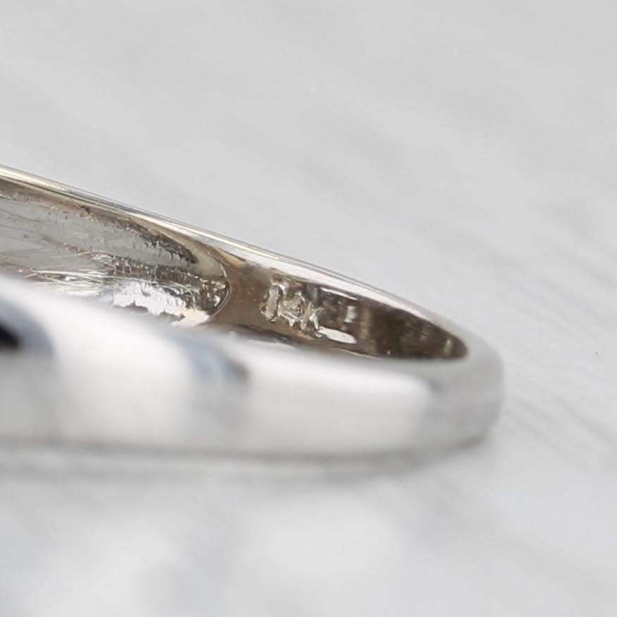 0.52ctw Princess Diamond Halo Engagement Ring 14k White Gold Size 9 3