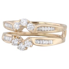 0.52tw Diamond Ring Jacket Guard 14k Yellow Gold Size 6 Wedding Bridal