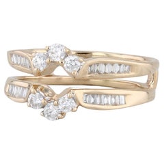 0.52tw Diamond Ring Jacket Guard 14k Yellow Gold Size 6 Wedding Bridal