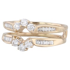 0.52tw Anillo Diamante Chaqueta Guarda 14k Oro Amarillo Talla 6 Boda Nupcial