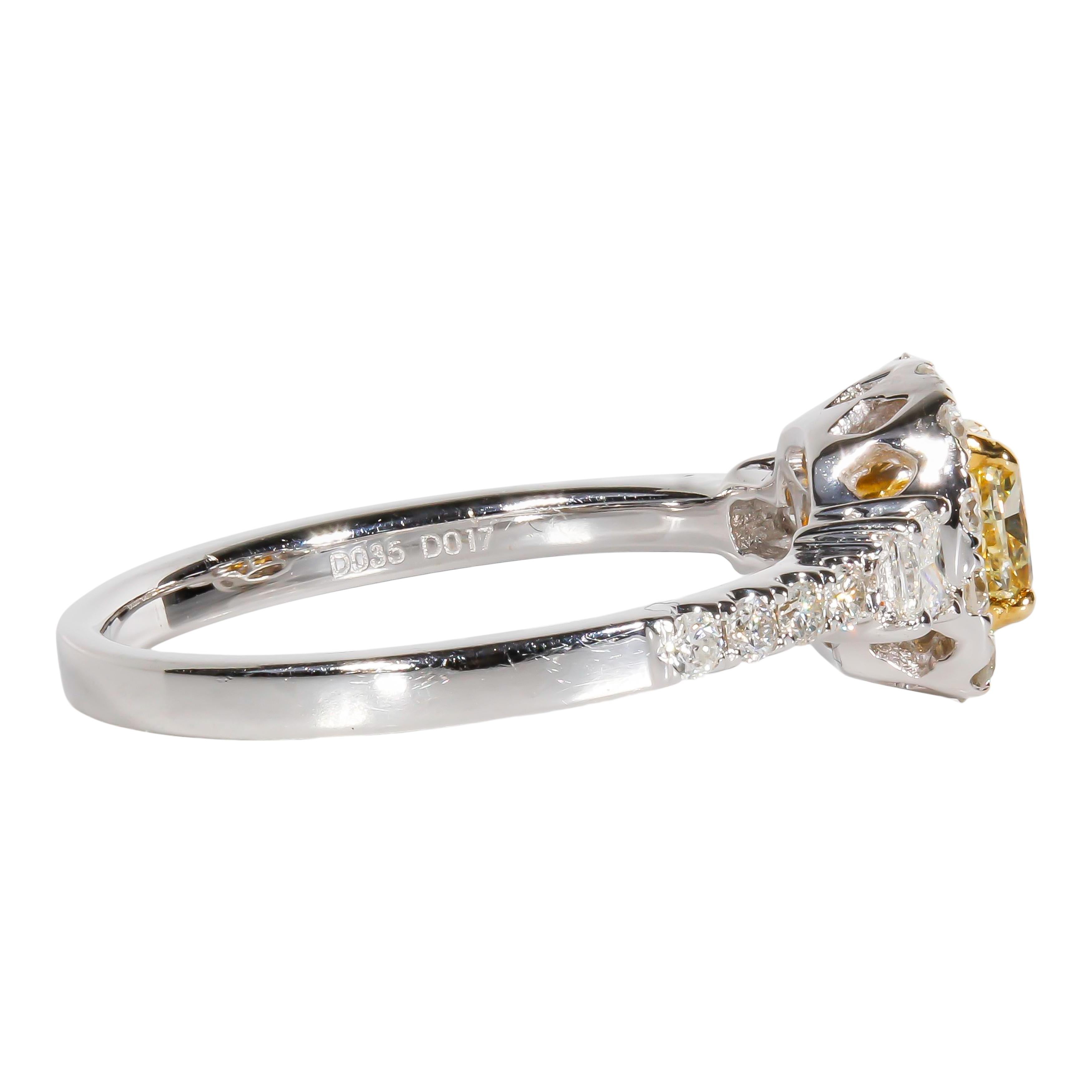 Radiant Cut 0.53 Carat Diamond Engagement Ring