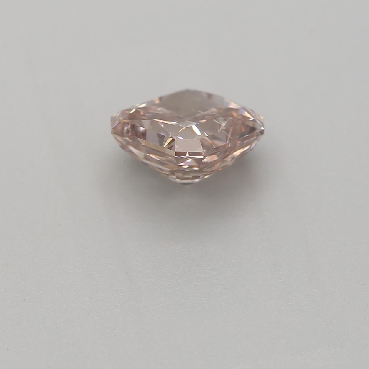 0.53-CARAT, FANCY PINK BROWN, RADIANT CUT DIAMOND SI1 Clarity GIA Certified In New Condition For Sale In Kowloon, HK