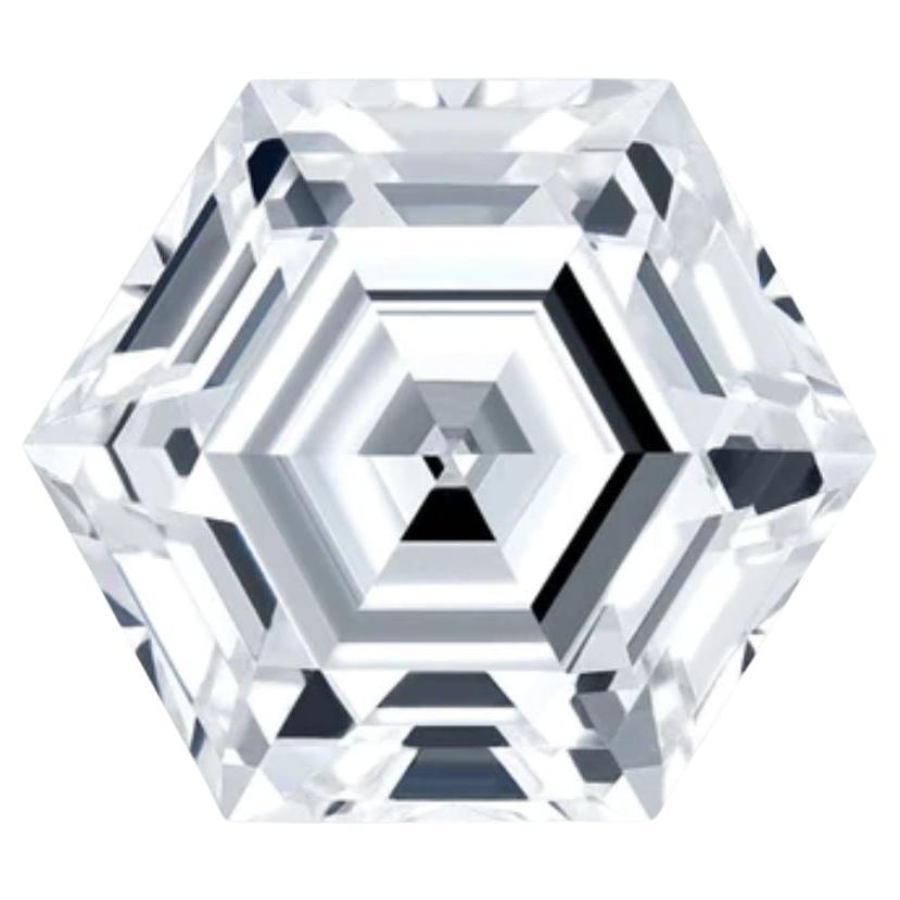 0,53 quilates talla escalonada hexagonal certificada Gia de fantasía amarillo verdoso parduzco profundo
