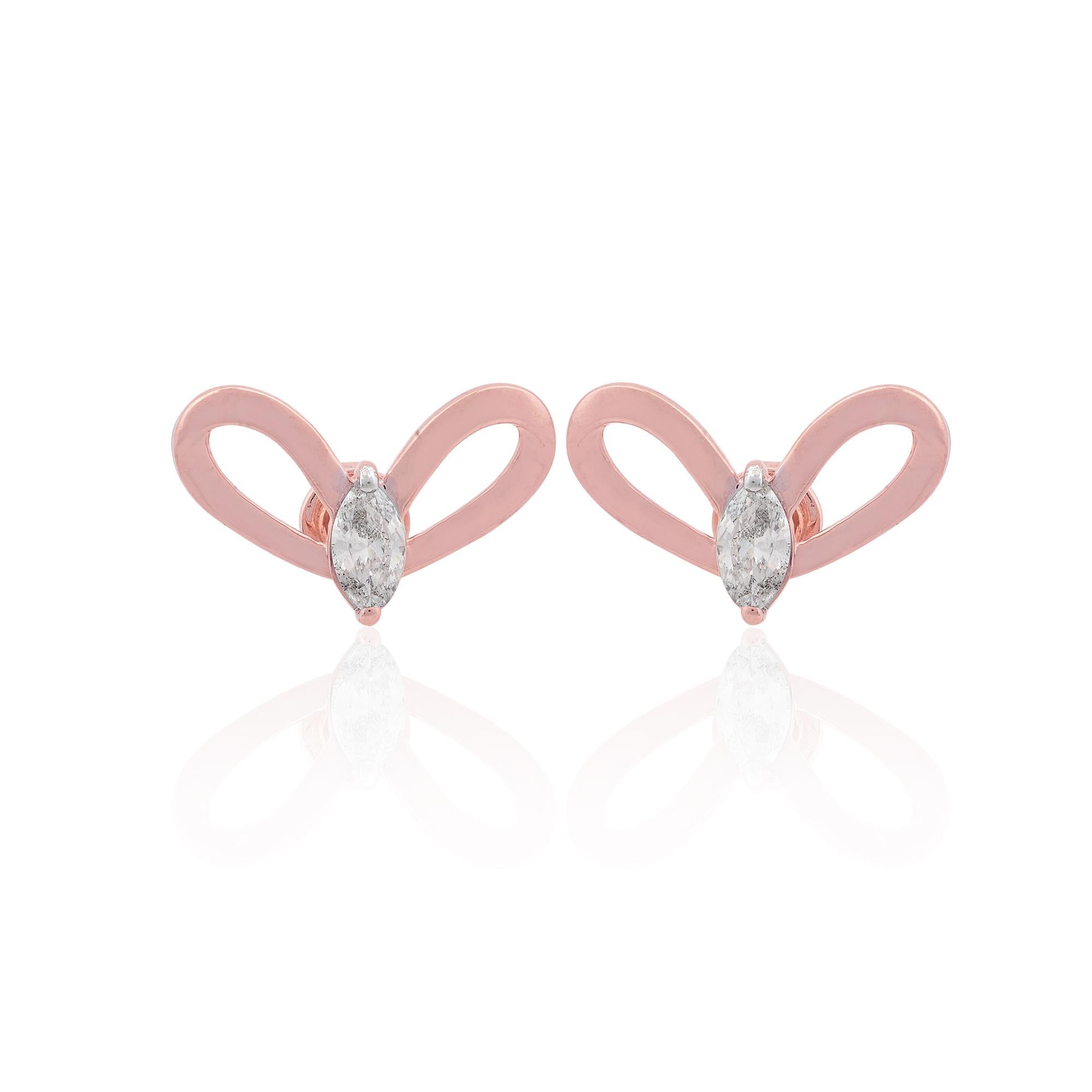 Item Code :- STE-1023B
Gross Weight :- 2.52 gm
10k Rose Gold Weight :- 2.41 gm
Diamond Weight :- 0.53 carat ( AVERAGE DIAMOND CLARITY SI1-SI2 & COLOR H-I )
Earrings Size :- 13x18 mm approx.

✦ Sizing
.....................
We can adjust most items to