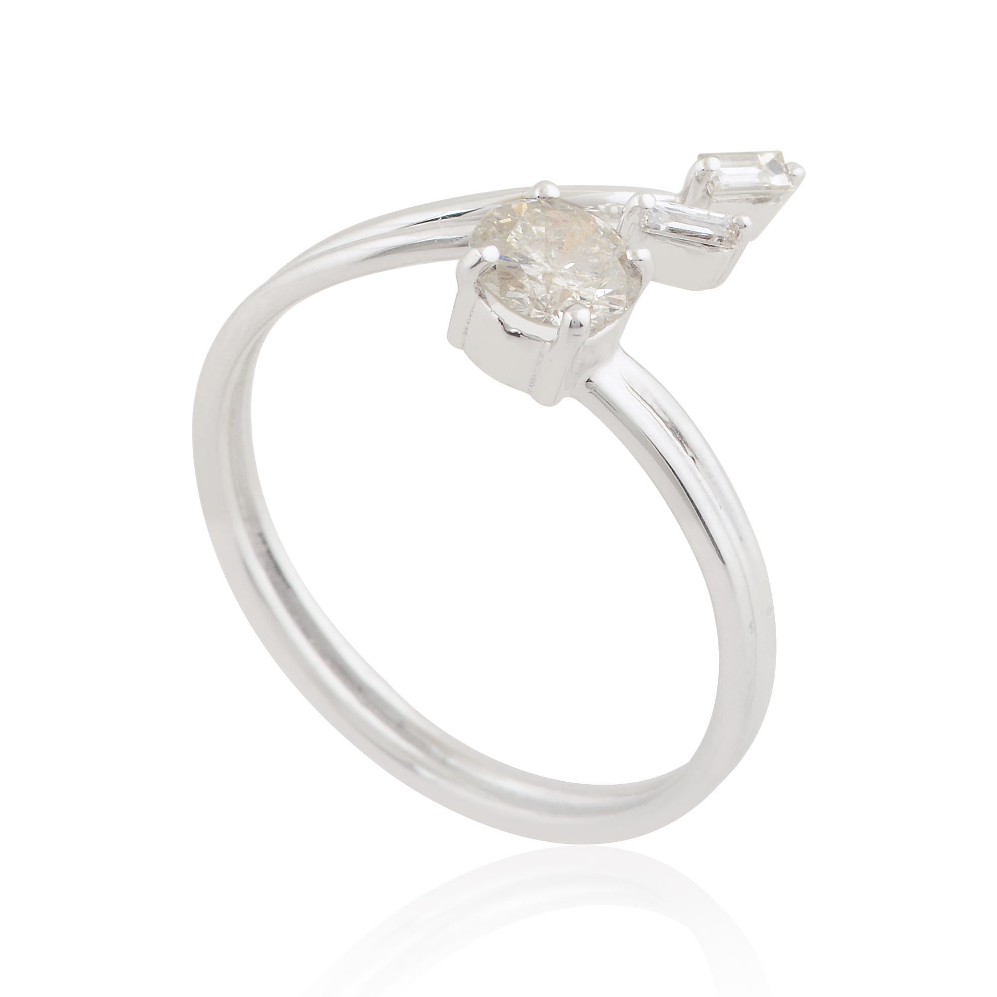 Cast from 14-karat gold, these exquisite ring is handset with 0.53 carats of sparkling diamonds.

The ring is a size 7 US and may be resized to larger or smaller upon request. FOLLOW SPECTRUM JEWELS storefront to view the latest collection &