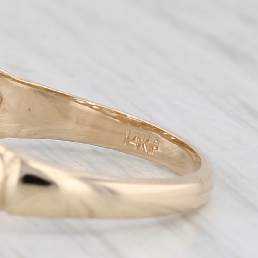 Taglio rotondo Anello di fidanzamento solitario con diamante rotondo da 0,53 carati in oro 14k, traforato e ornato, Sz 6.75