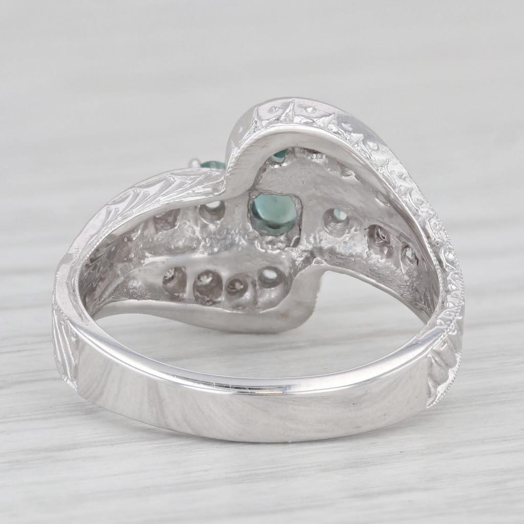 Gemstones Information:
- Natural Alexandrite -
Carats - 0.25ctw
Cut - Oval Brilliant
Color - Green

- Natural Alexandrite -
Total Carats - 0.16ctw
Cut - Round Brilliant
Color - Green

Metal: 14k Yellow Gold
Weight: 5.4 grams
Stamps: 14k
Face Height:
