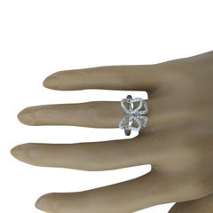 0,54 Karat 14 Karat massiver Weißgold Diamantring aus Weißgold