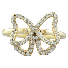 0.54 Carat Diamond Ring In 14 Karat Solid Yellow Gold 