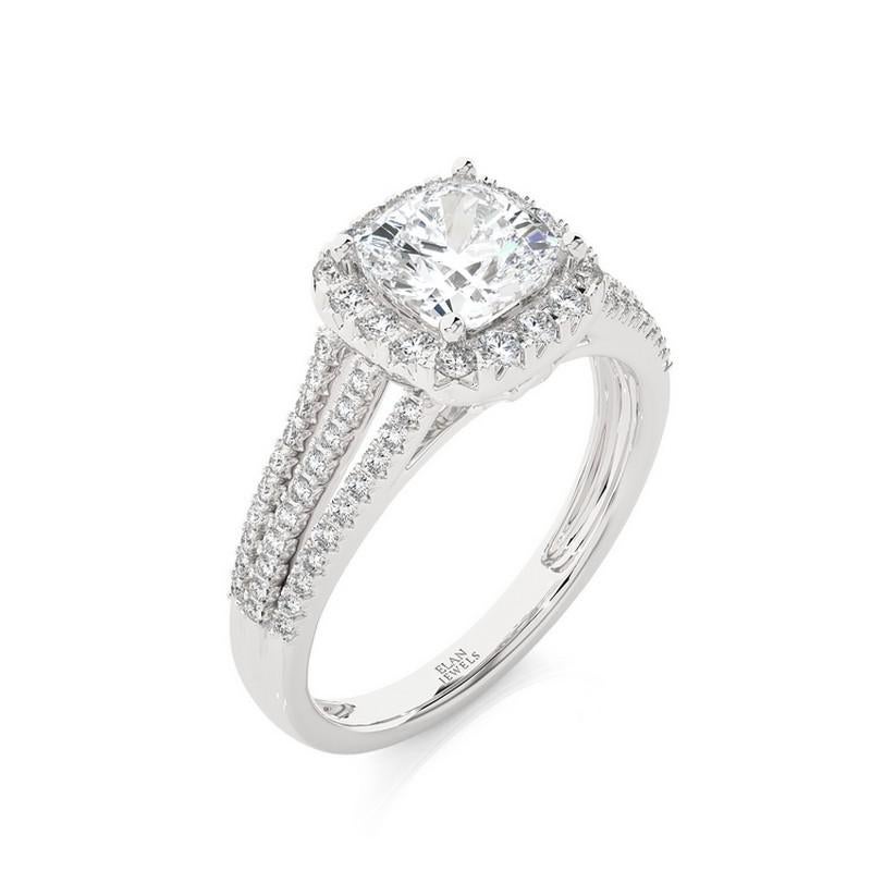 Diamond Carat Weight: This elegant Vow Collection ring features a central semi-mount setting adorned with a total of 38 brilliant round diamonds, collectively weighing 1.25 carats. Additionally, the design incorporates two pear-shaped diamonds,