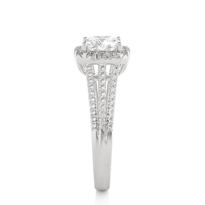 Modern 0.54 Carat Diamond Vow Collection Ring in 14K White Gold For Sale
