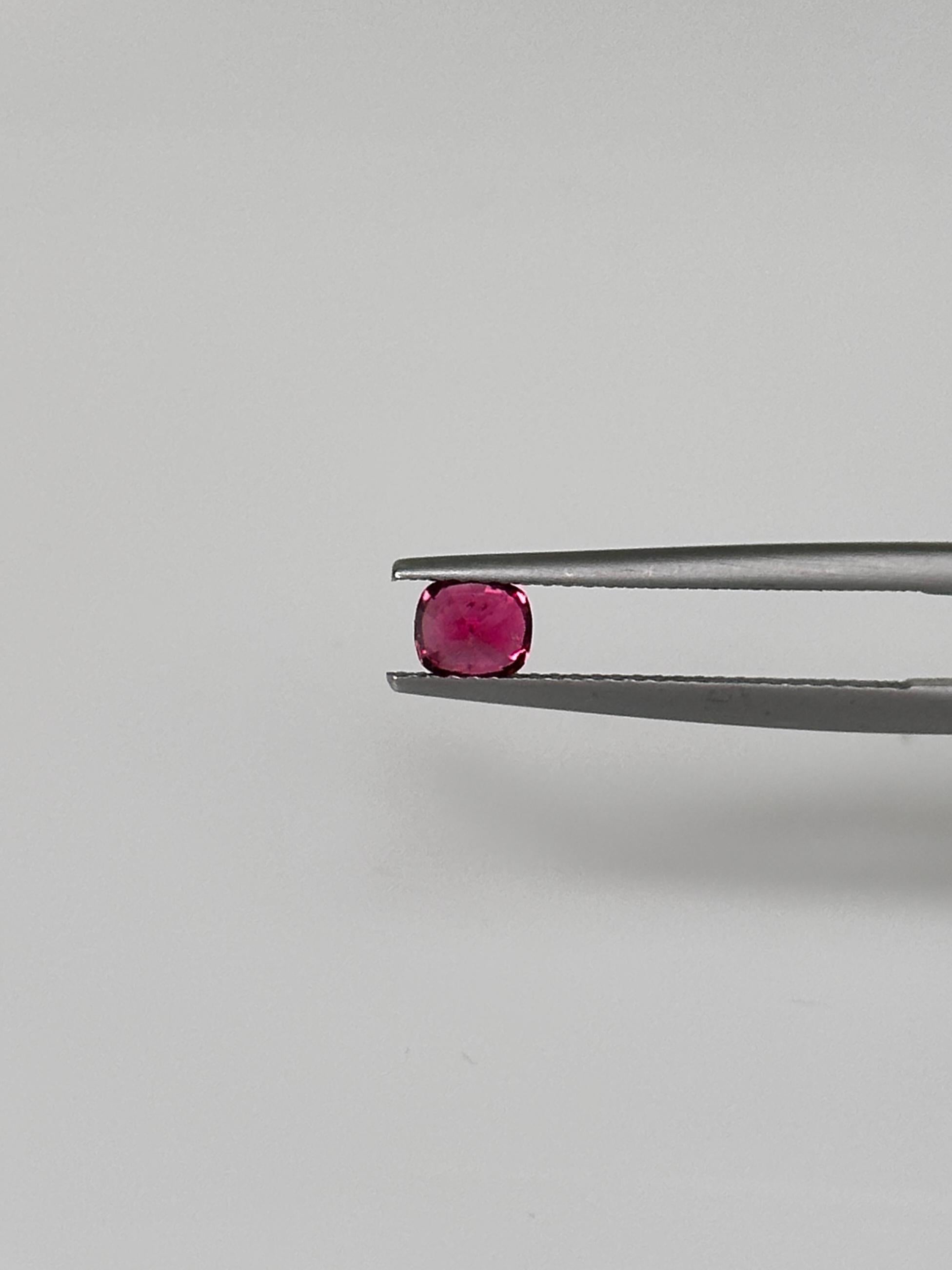 Women's or Men's 0.54 Carat Reddish Pink Burmese Spinel For Sale