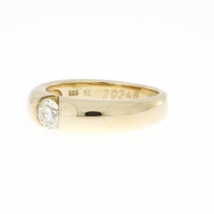 0.54 Carat Solitaire Diamond Ring 14k Yellow Gold