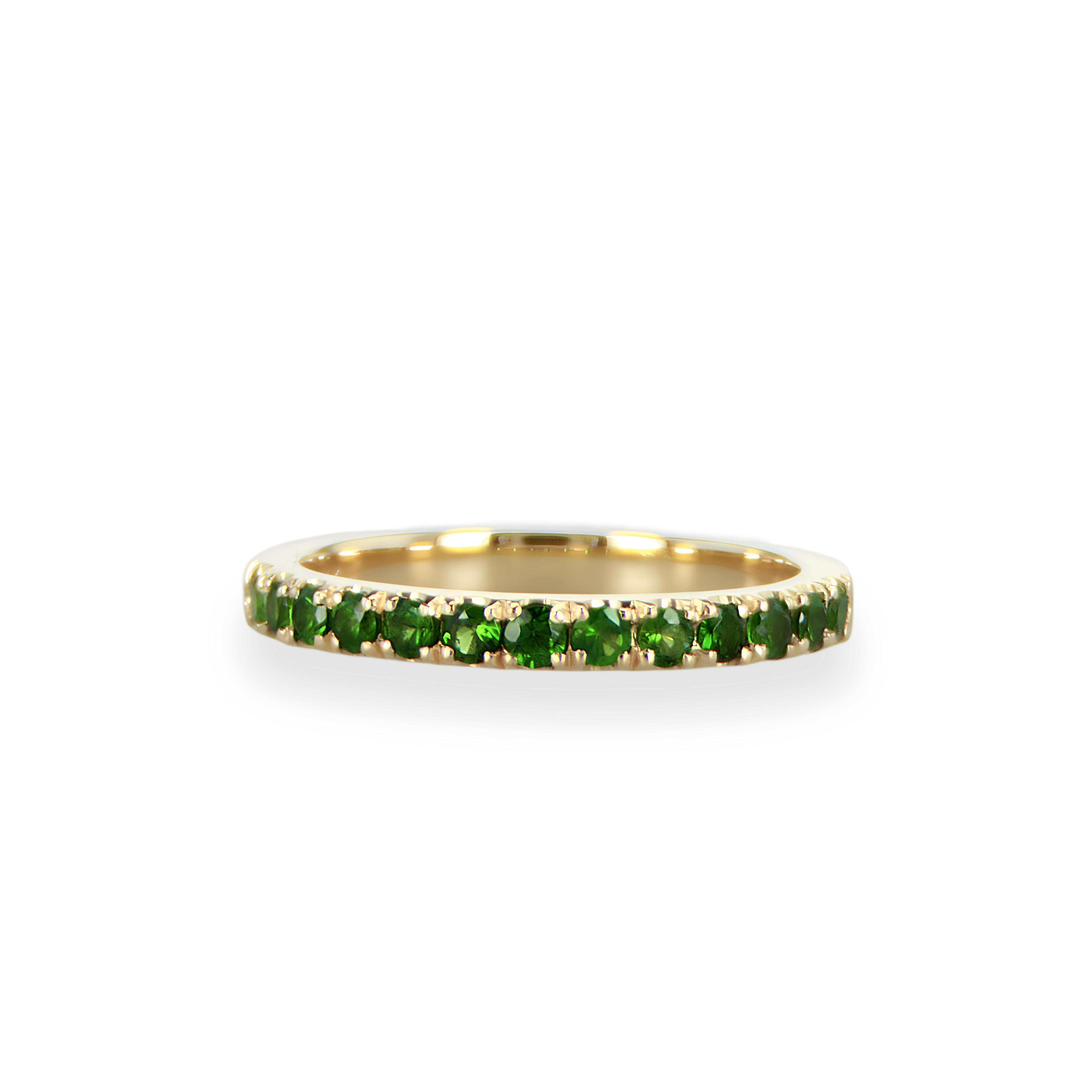 14K Yellow Gold 0.54Ct Natural Round Tsavorite Half Eternity Radiance Ring

Product Description:

Indulge in the symphony of luxury and rarity with our exquisite 0.54Ct Natural Round Tsavorite Half Eternity Ring, meticulously crafted in premium 14K
