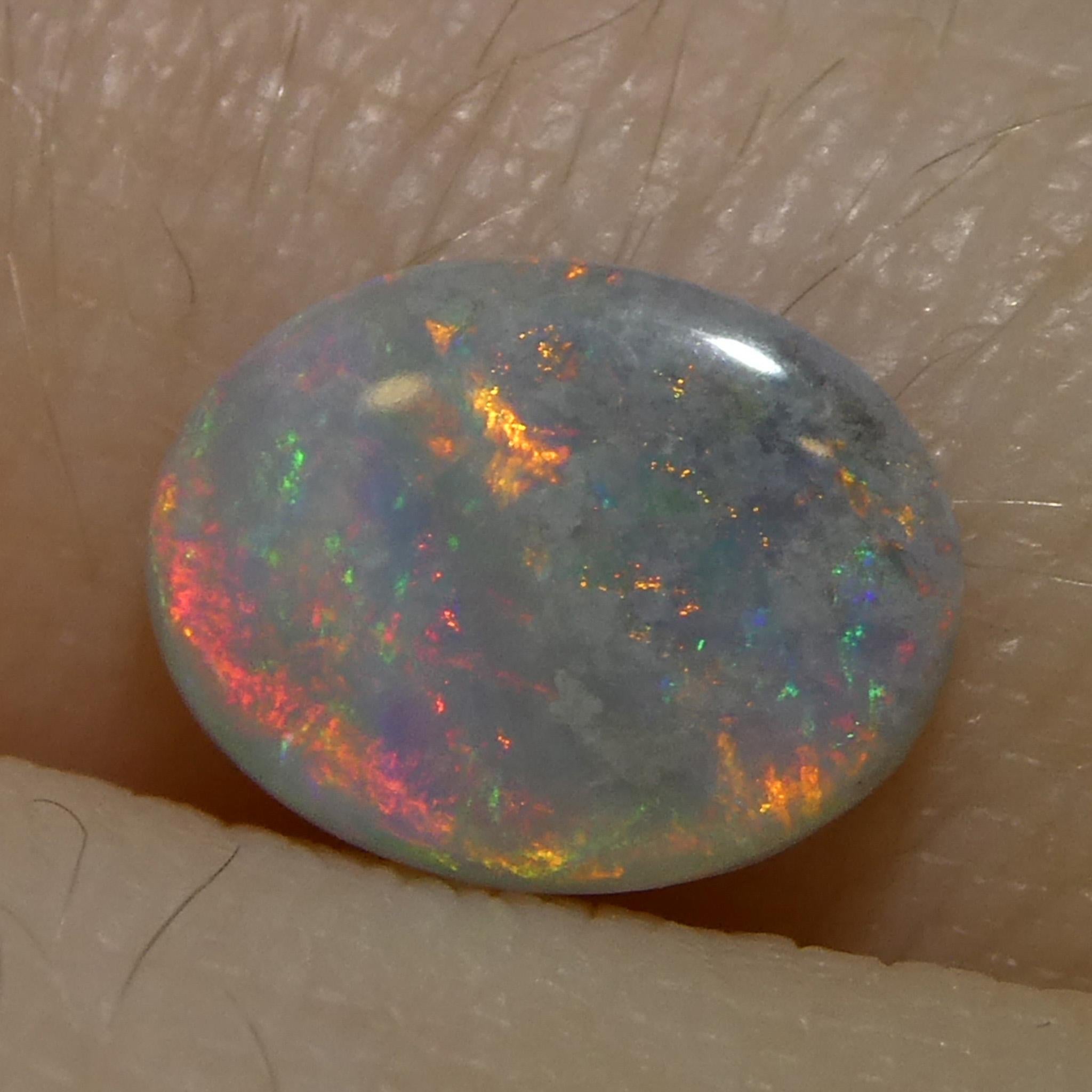 0.54ct Opale grigio ovale cabochon dall'Australia in vendita 7
