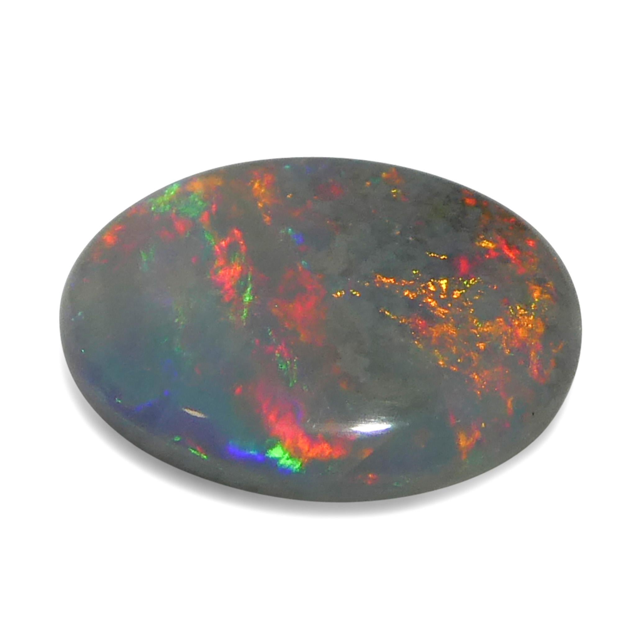 0.54ct Opale grigio ovale cabochon dall'Australia In condizioni Nuovo in vendita a Toronto, Ontario