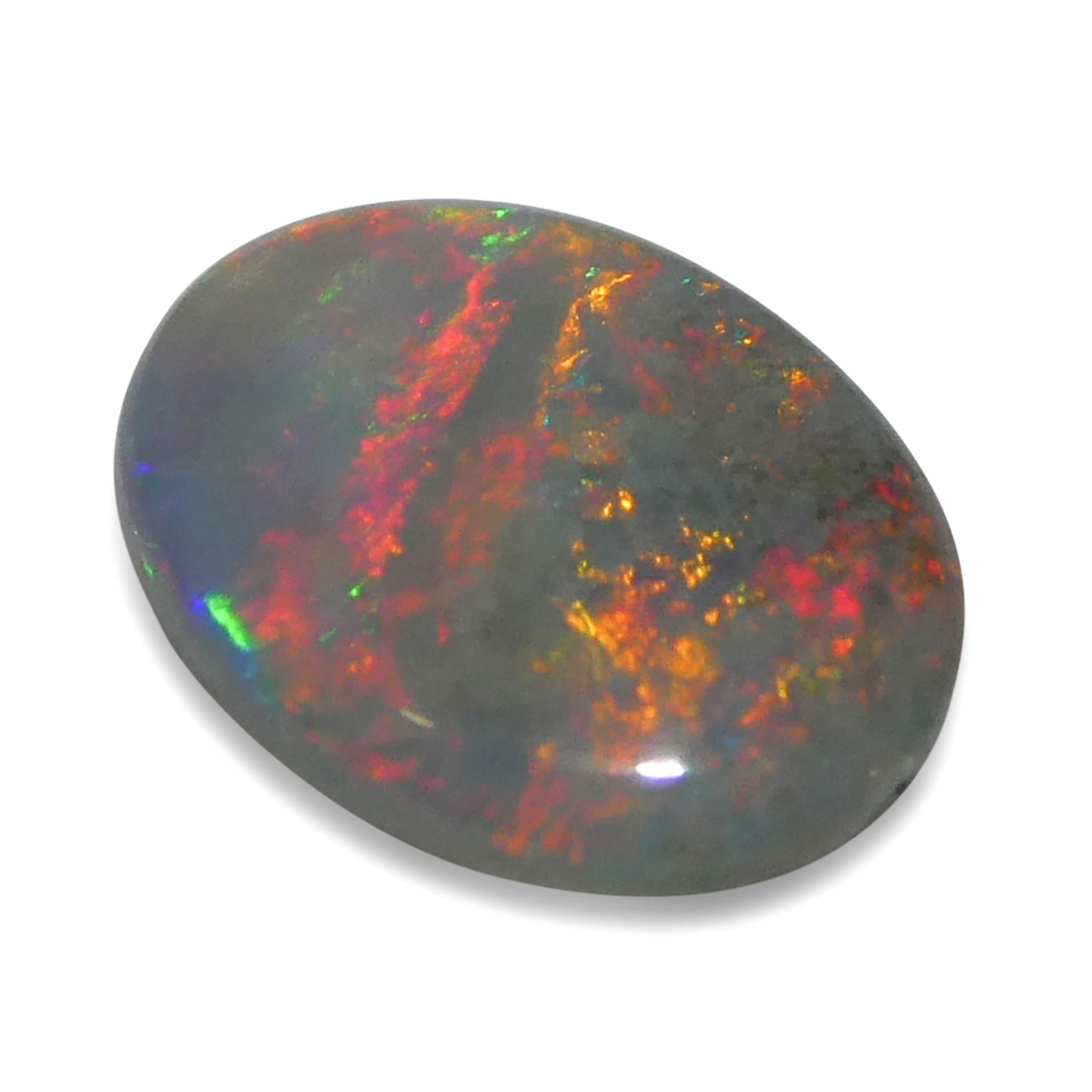 0.54ct Opale grigio ovale cabochon dall'Australia in vendita 3