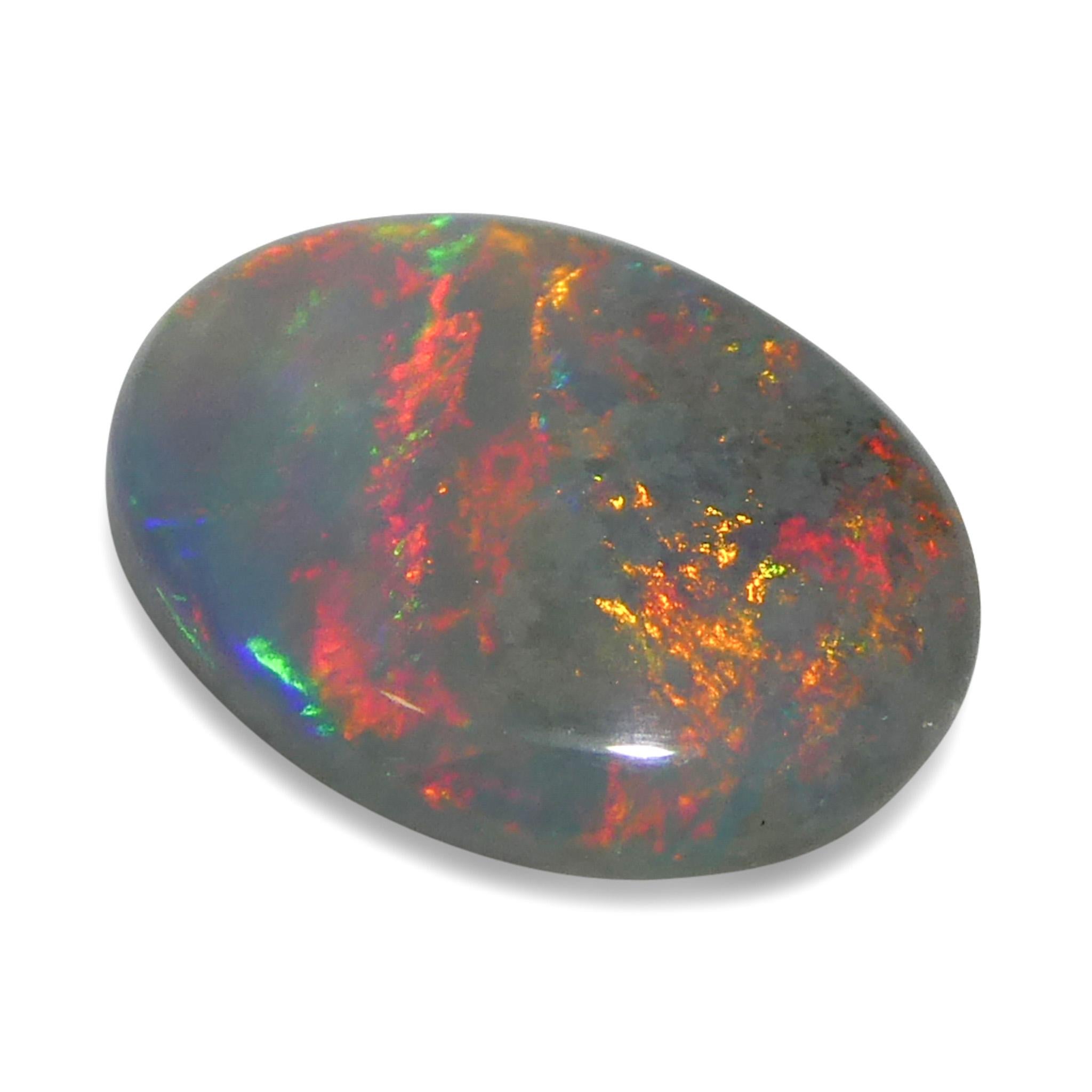 0.54ct Opale grigio ovale cabochon dall'Australia in vendita 4