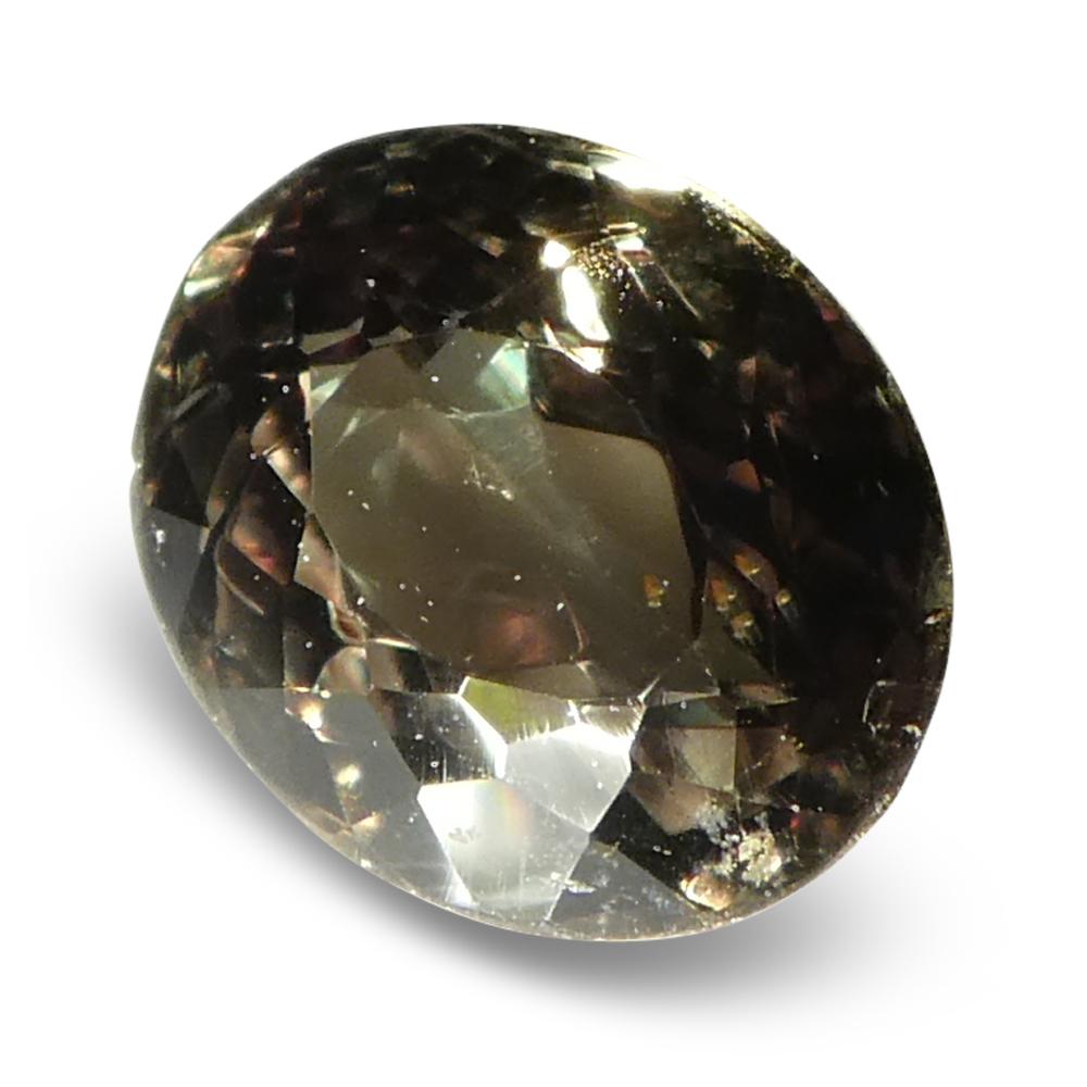 0,54ct Oval Yellowish Green to Yellowish Brown Alexandrite dallo Sri Lanka in vendita 6