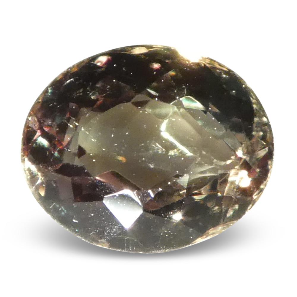 0,54ct Oval Yellowish Green to Yellowish Brown Alexandrite dallo Sri Lanka in vendita 7
