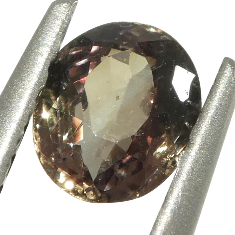 0,54ct Oval Yellowish Green to Yellowish Brown Alexandrite dallo Sri Lanka in vendita 9