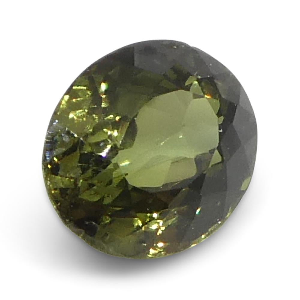 0,54ct Oval Yellowish Green to Yellowish Brown Alexandrite dallo Sri Lanka in vendita 2
