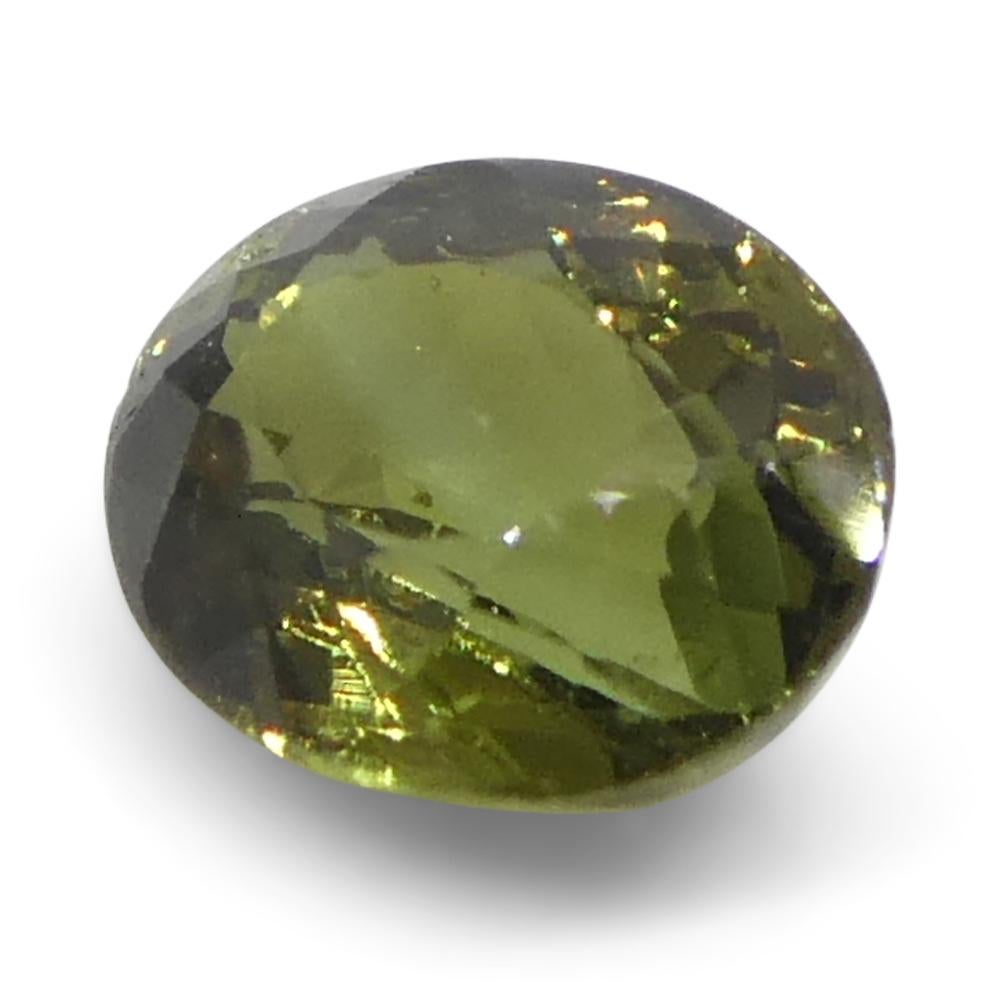 0,54ct Oval Yellowish Green to Yellowish Brown Alexandrite dallo Sri Lanka in vendita 3
