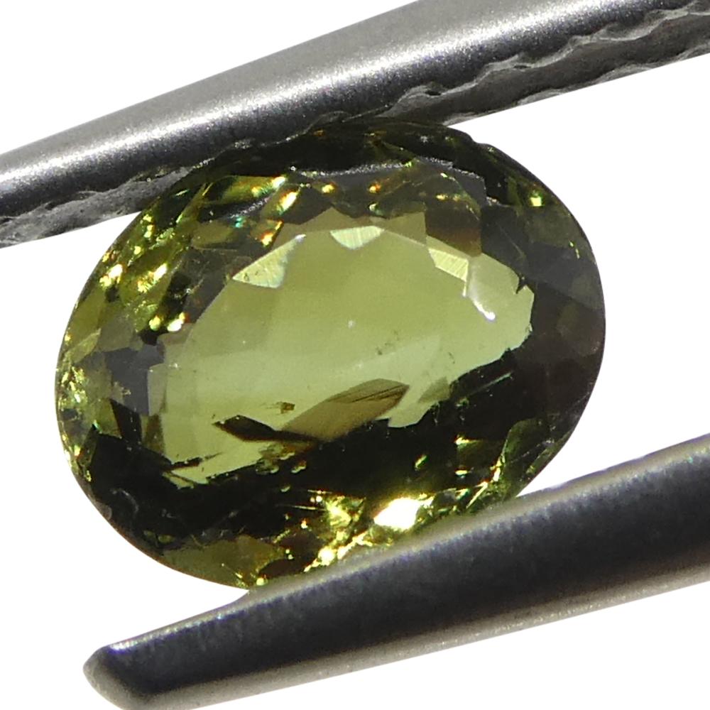 0,54ct Oval Yellowish Green to Yellowish Brown Alexandrite dallo Sri Lanka in vendita 4