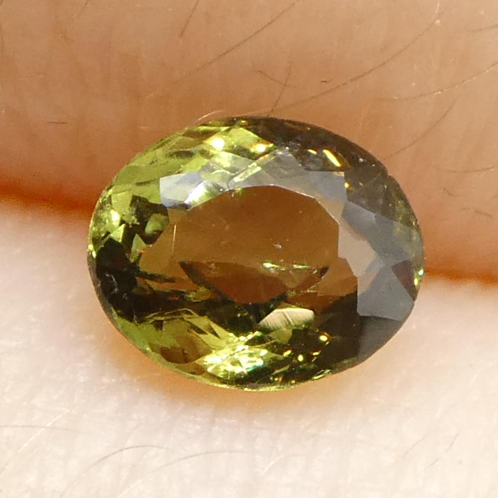 0,54ct Oval Yellowish Green to Yellowish Brown Alexandrite dallo Sri Lanka in vendita 5