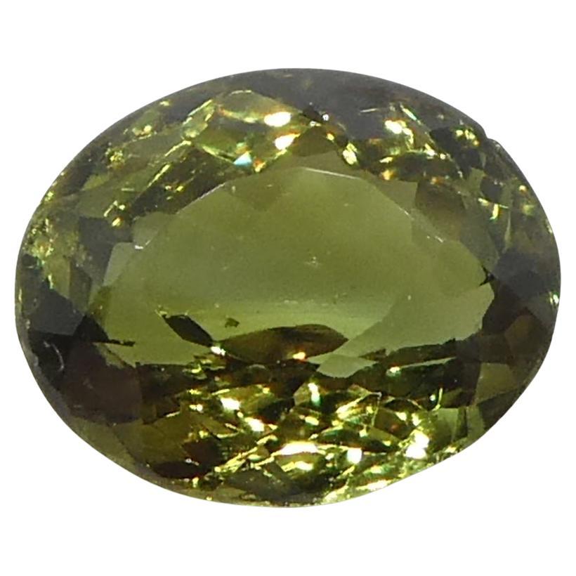 0.54ct Oval Yellowish Green to Yellowish Brown Alexandrite from Sri Lanka