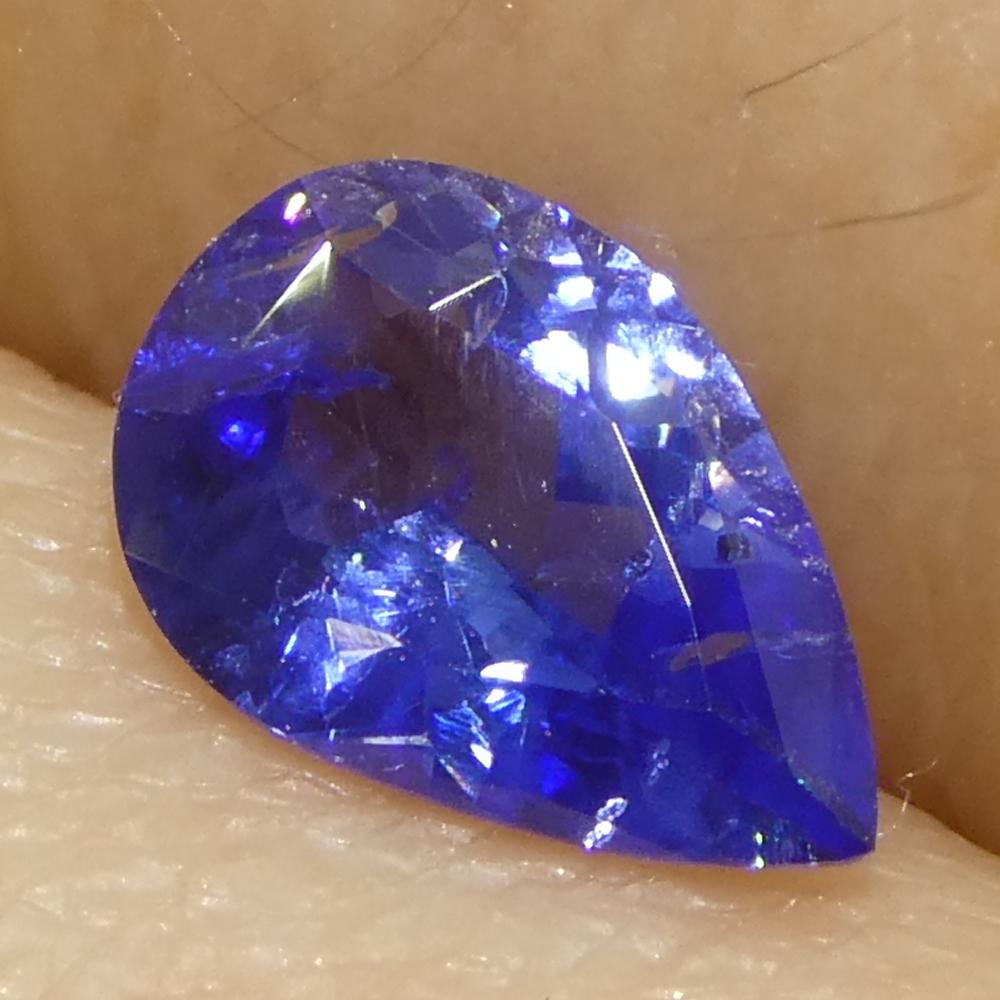 0.54 Karat birnenblauer Saphir aus Sri Lanka im Angebot 6