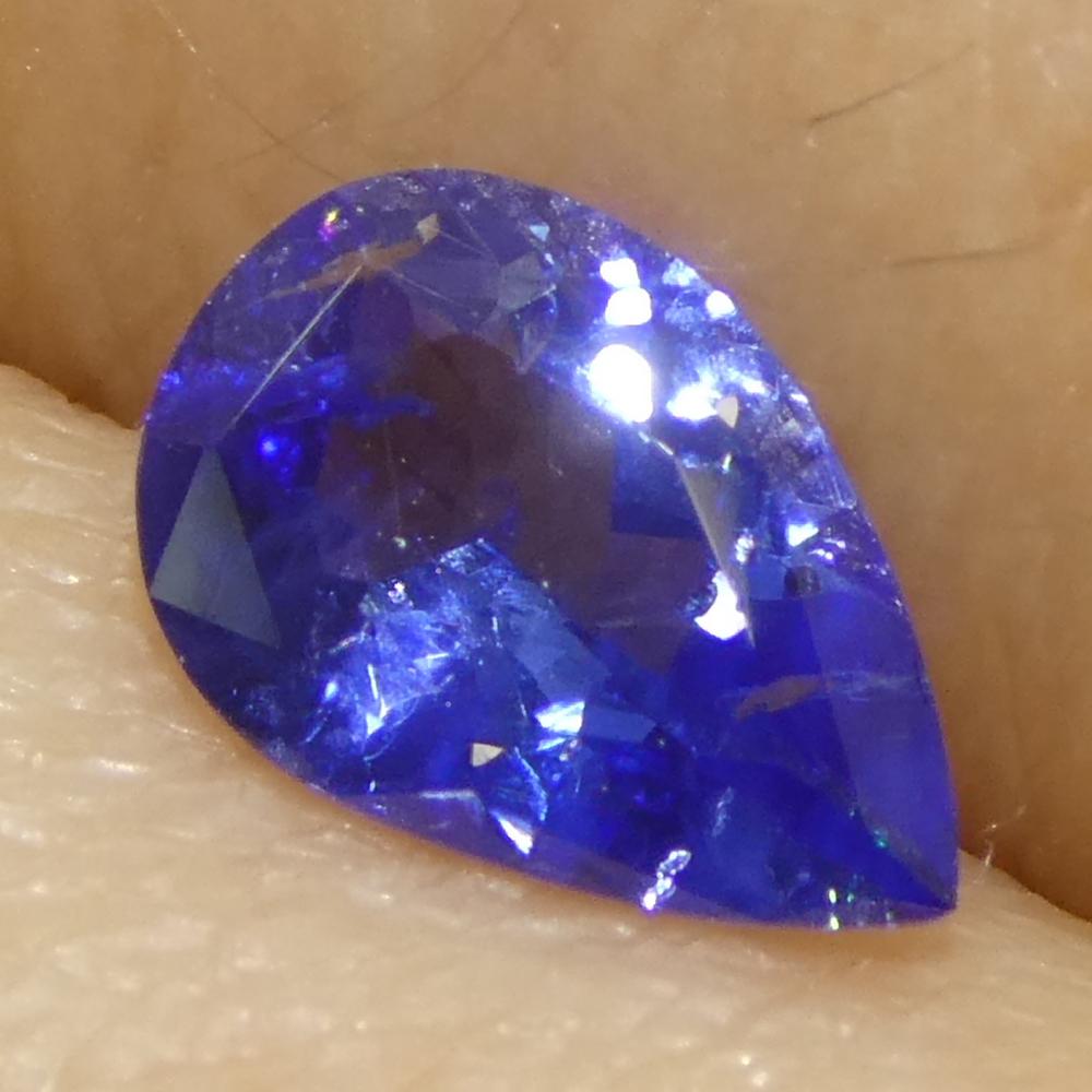 0.54 Karat birnenblauer Saphir aus Sri Lanka im Angebot 7